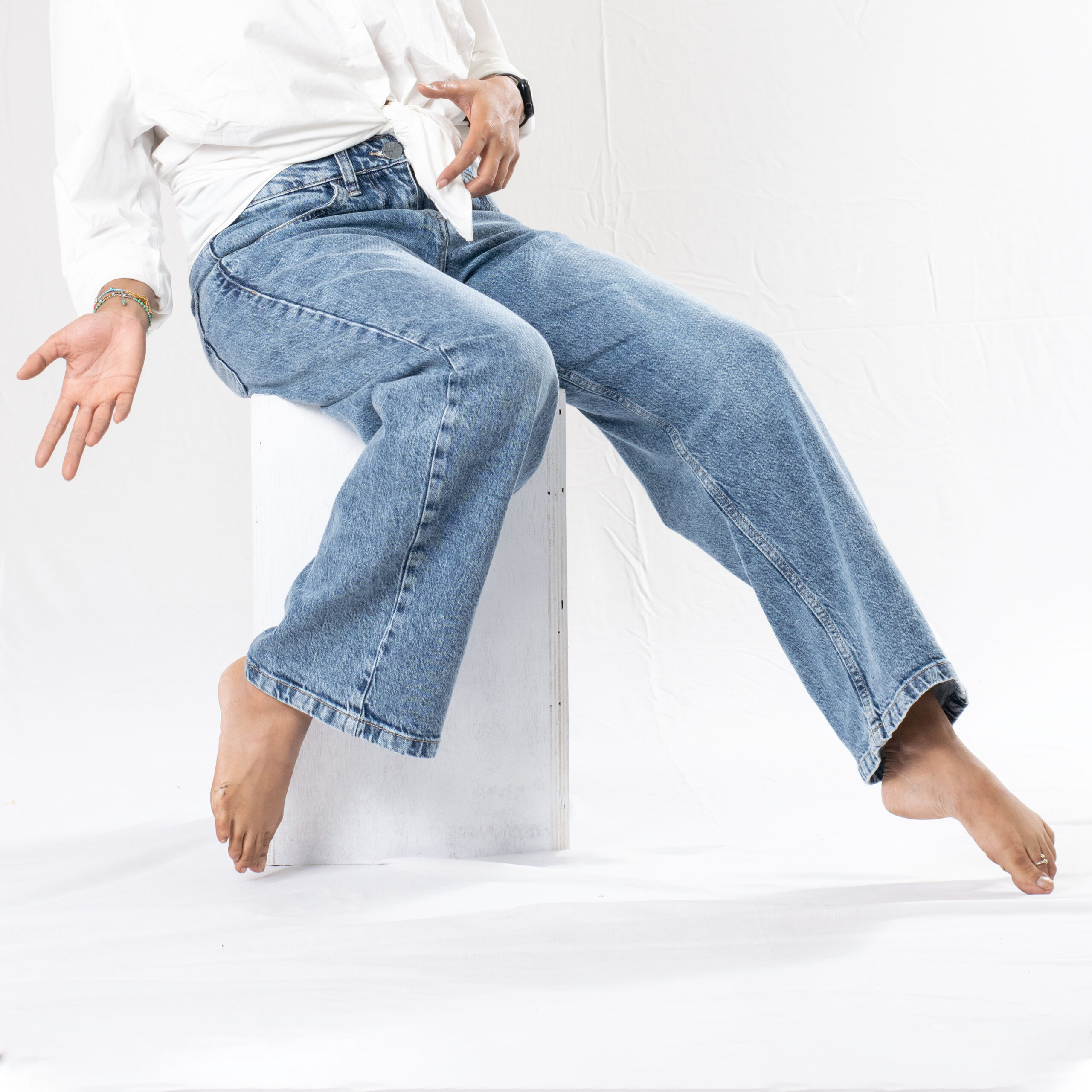 Spriha Wide Denim Jeans